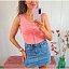 Top Rosa Botones